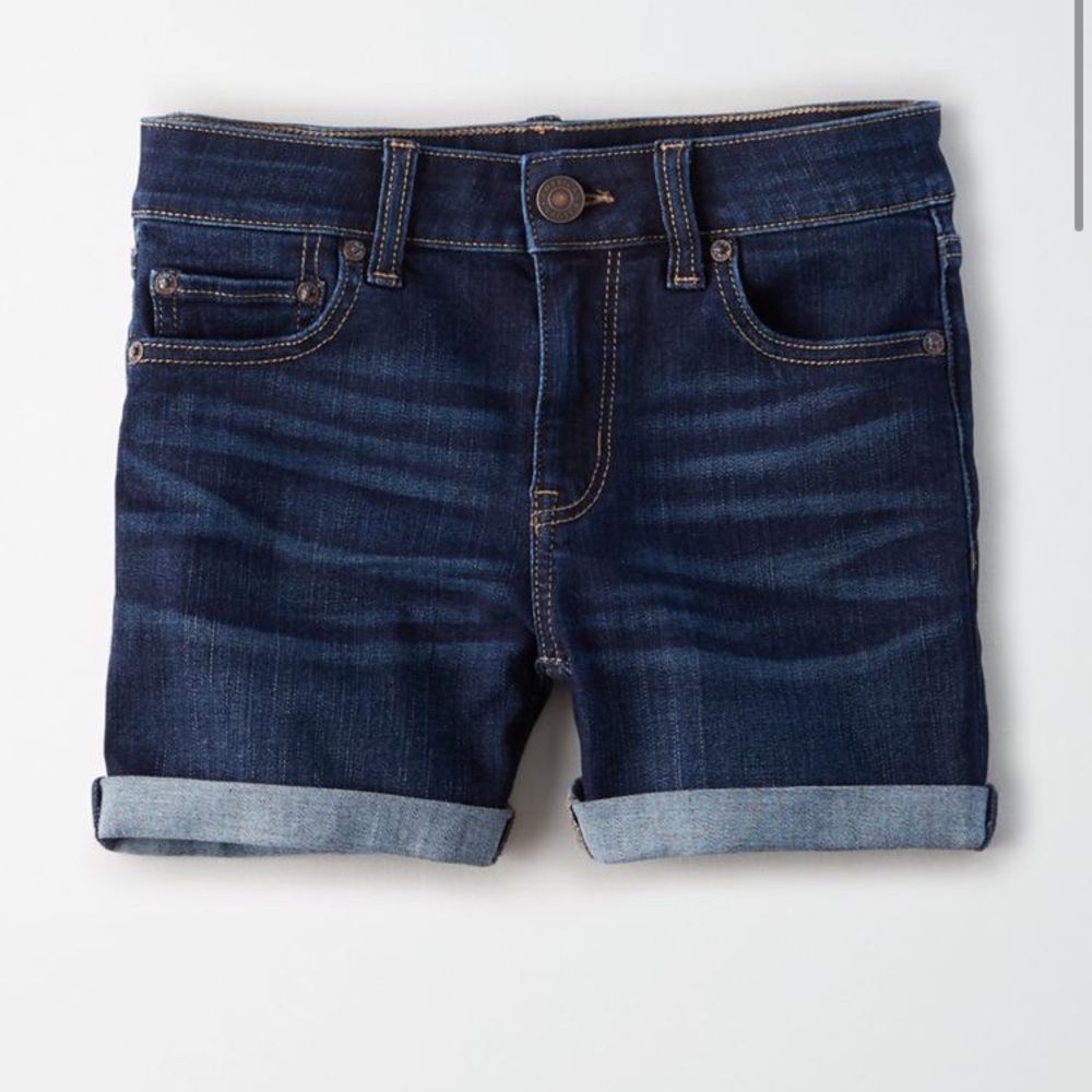 AE Super Stretch Midi Denim Shorts